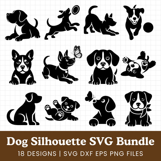 Dog Silhouette SVG Bundle