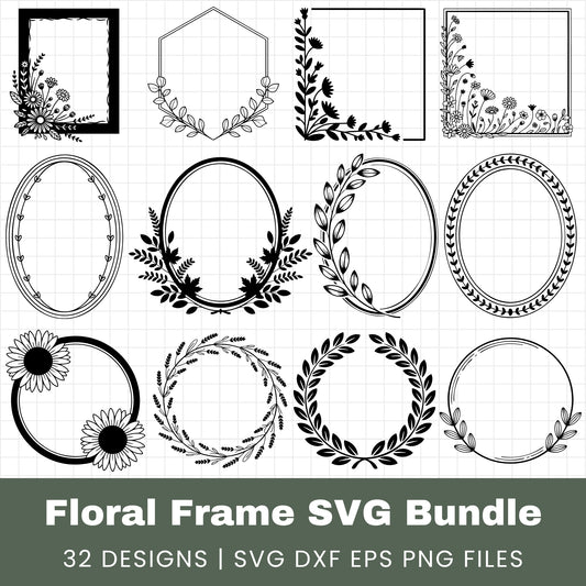 Floral Line Art SVG Bundle