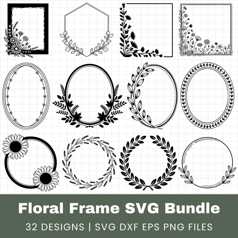 Floral Line Art SVG Bundle