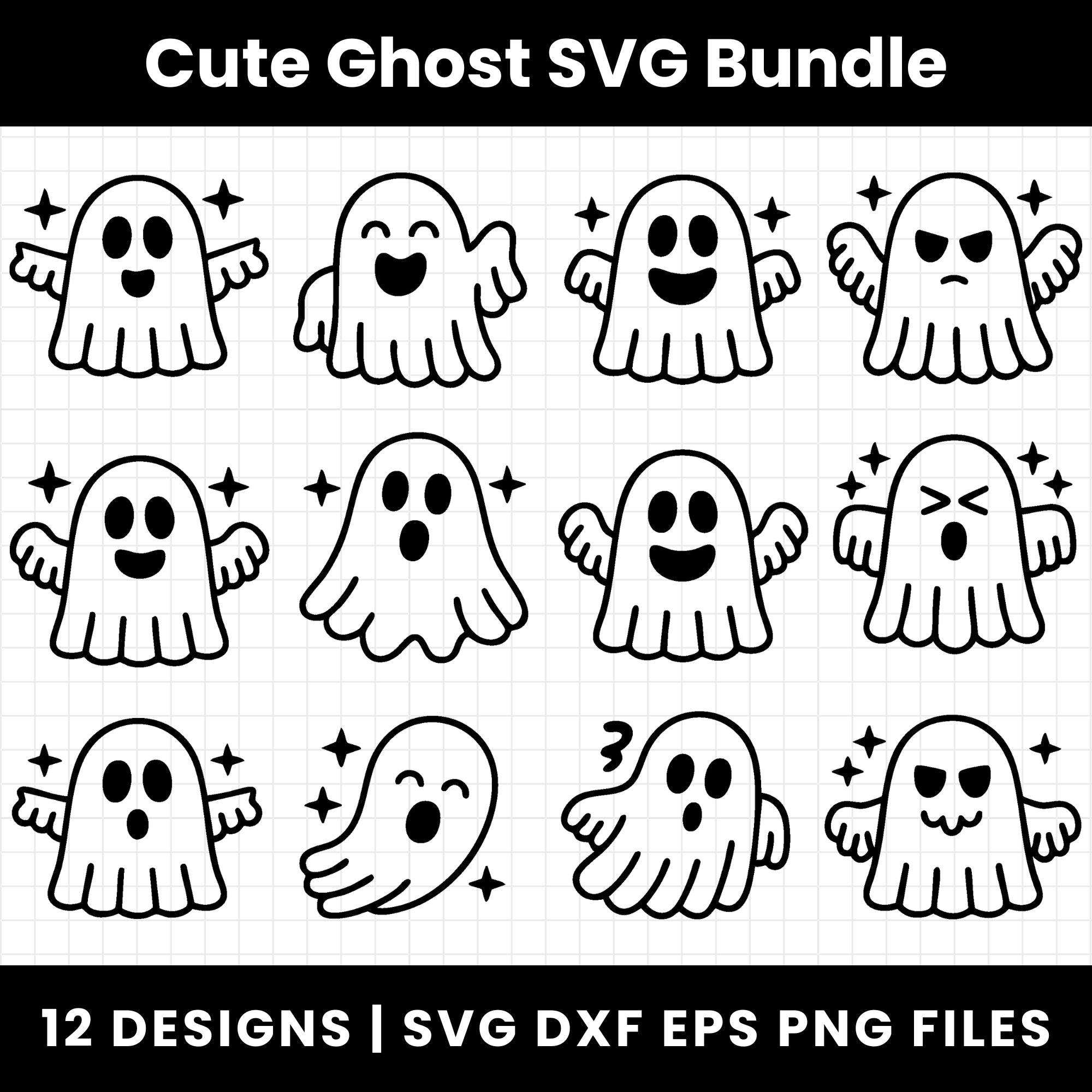 Cute Ghost SVG Bundle