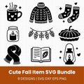 Cute Fall Item SVG Bundle