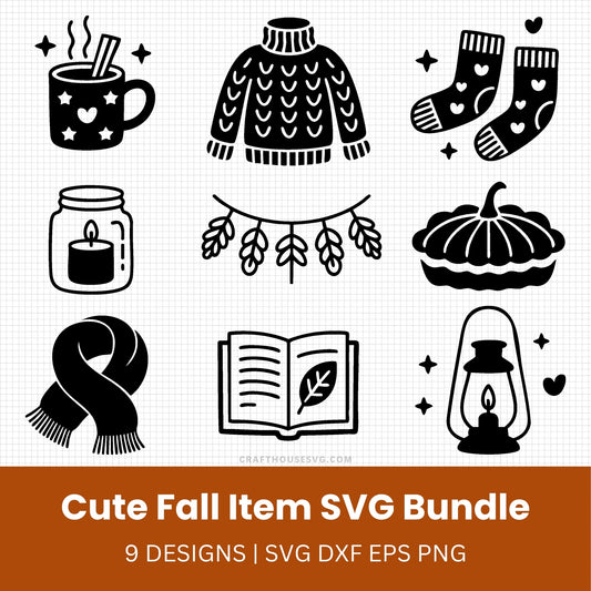 Cute Fall Item SVG Bundle