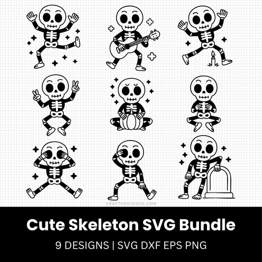 Cute Skeleton SVG Bundle