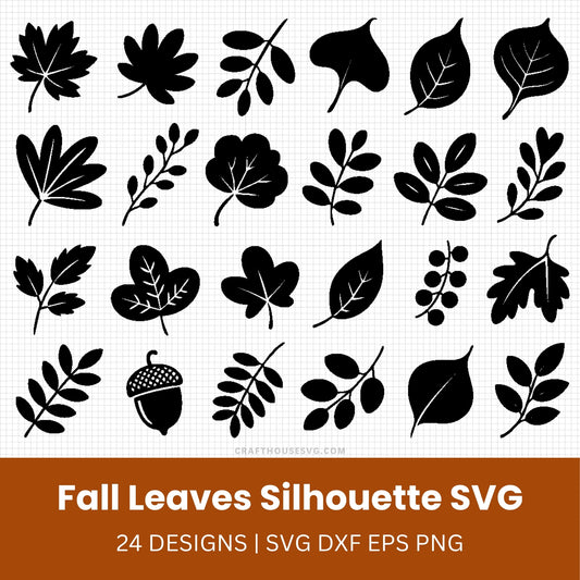 Fall Leaves Silhouette SVG Bundle