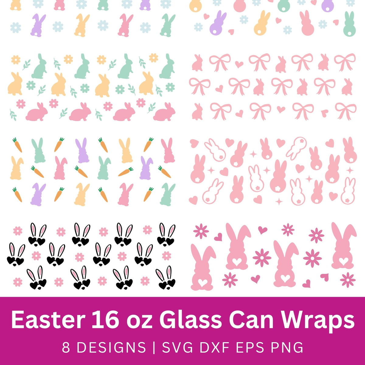 Easter Glass Wraps SVG Bundle