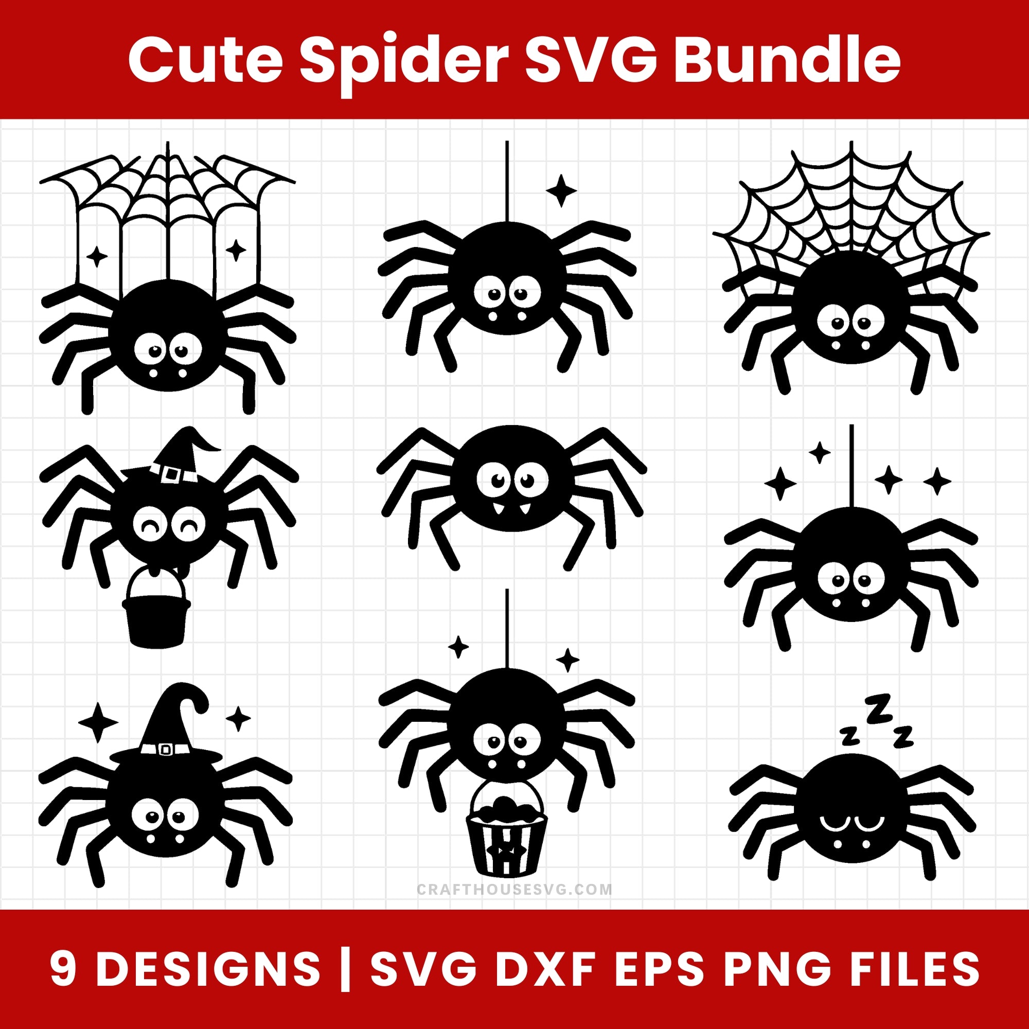Cute Spider SVG Bundle