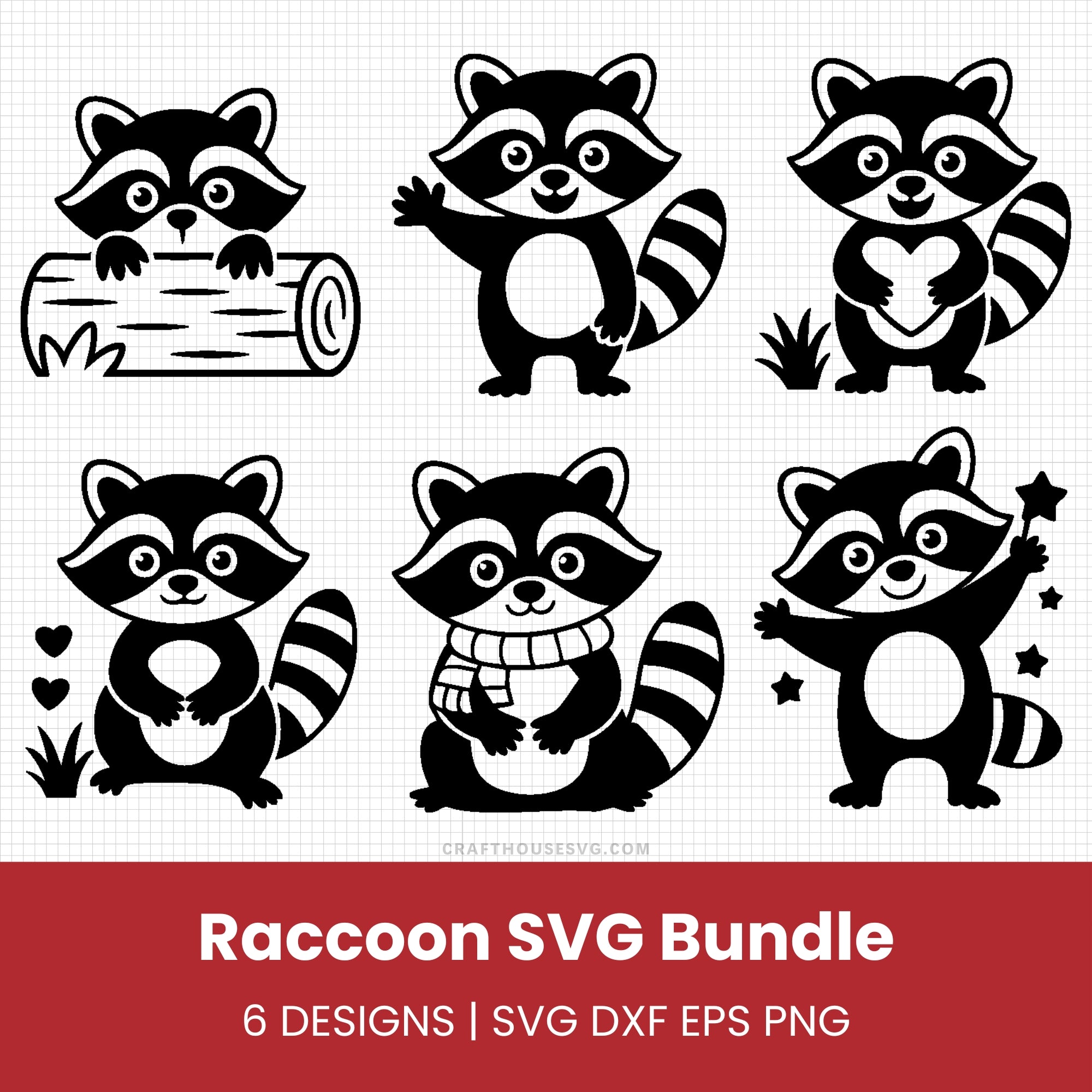 Raccoon SVG Bundle