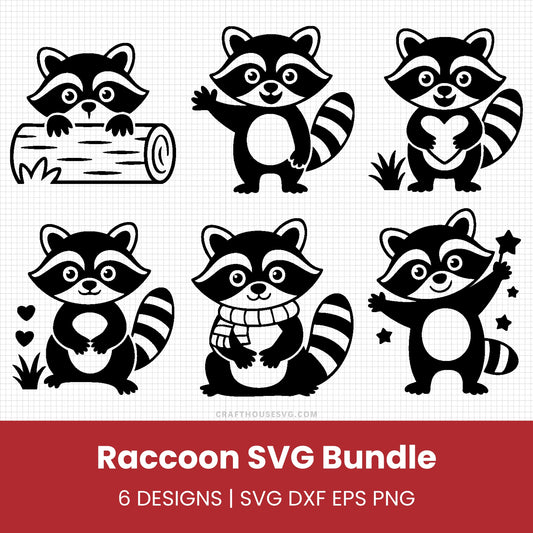 Raccoon SVG Bundle