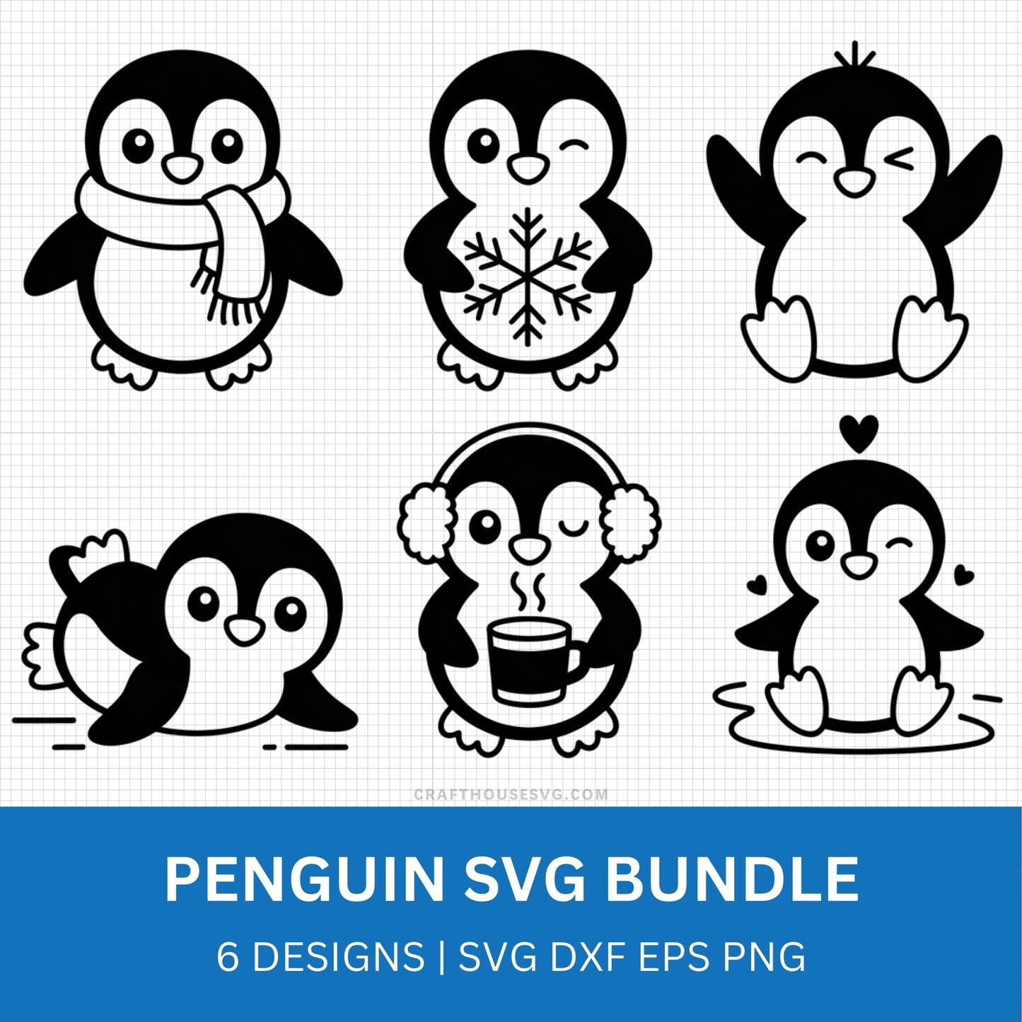 Penguin SVG Bundle