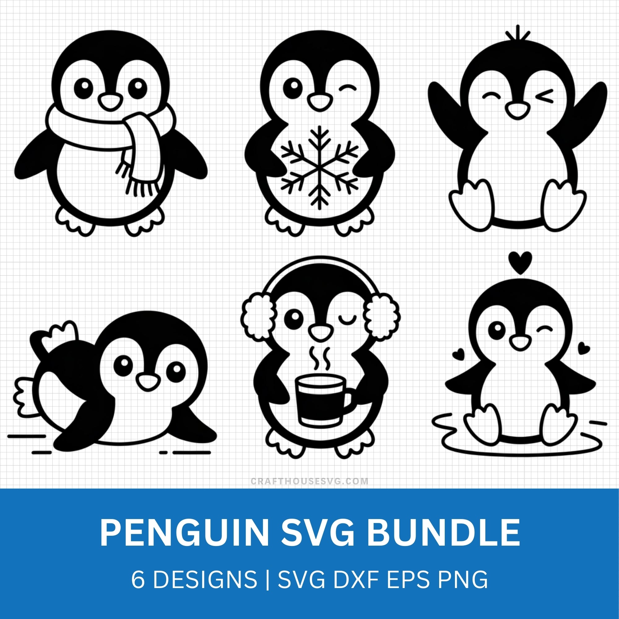 Penguin SVG Bundle