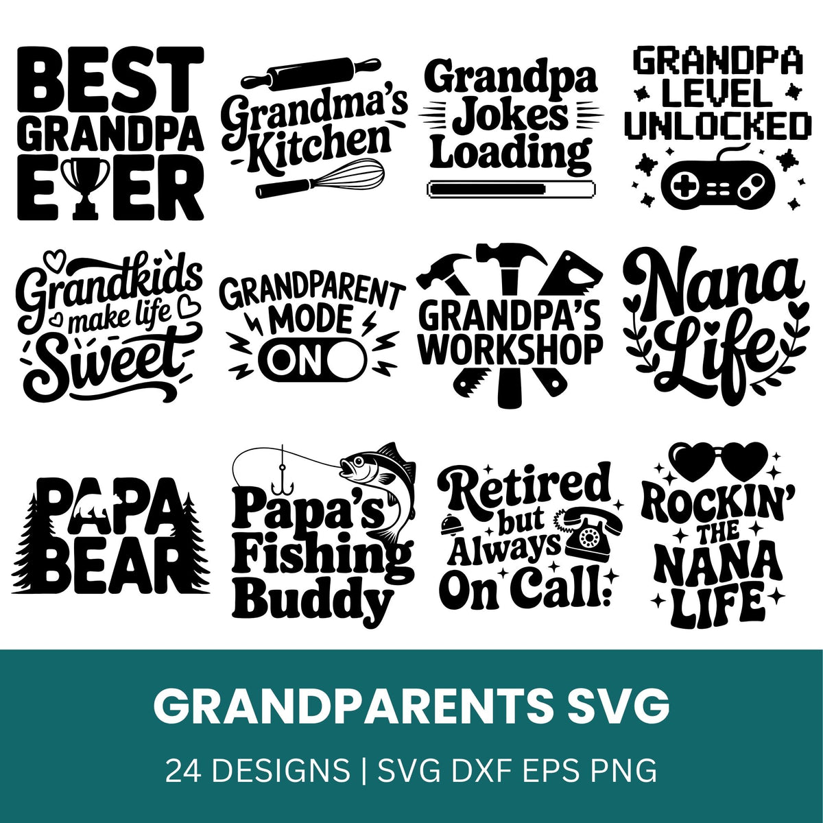 Grandparents SVG Bundle