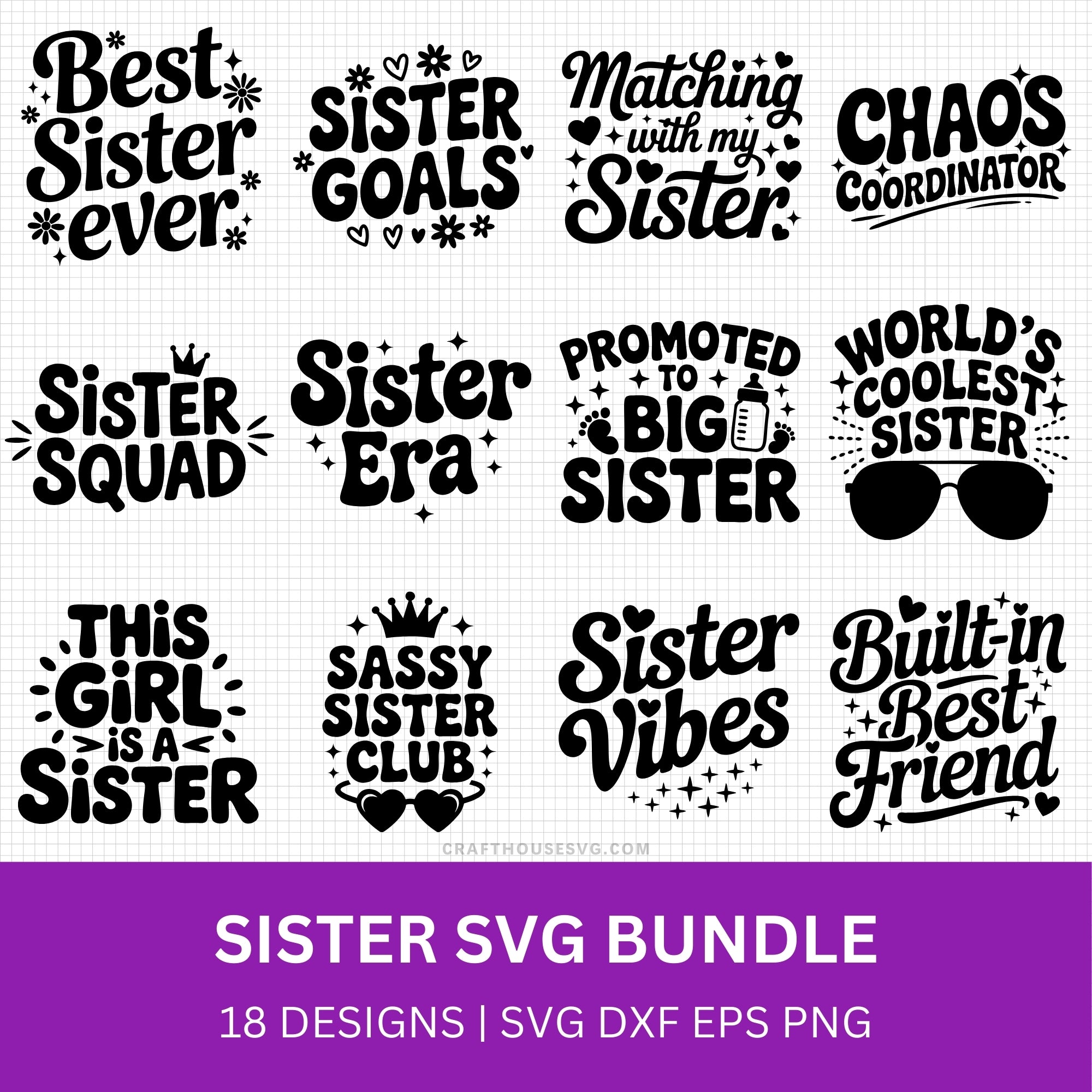 Sister SVG Bundle