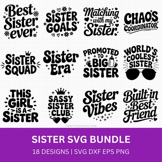 Sister SVG Bundle