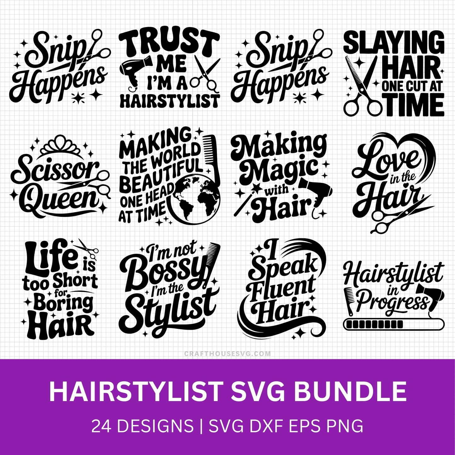 Hairstylist SVG Bundle - Craft House SVG