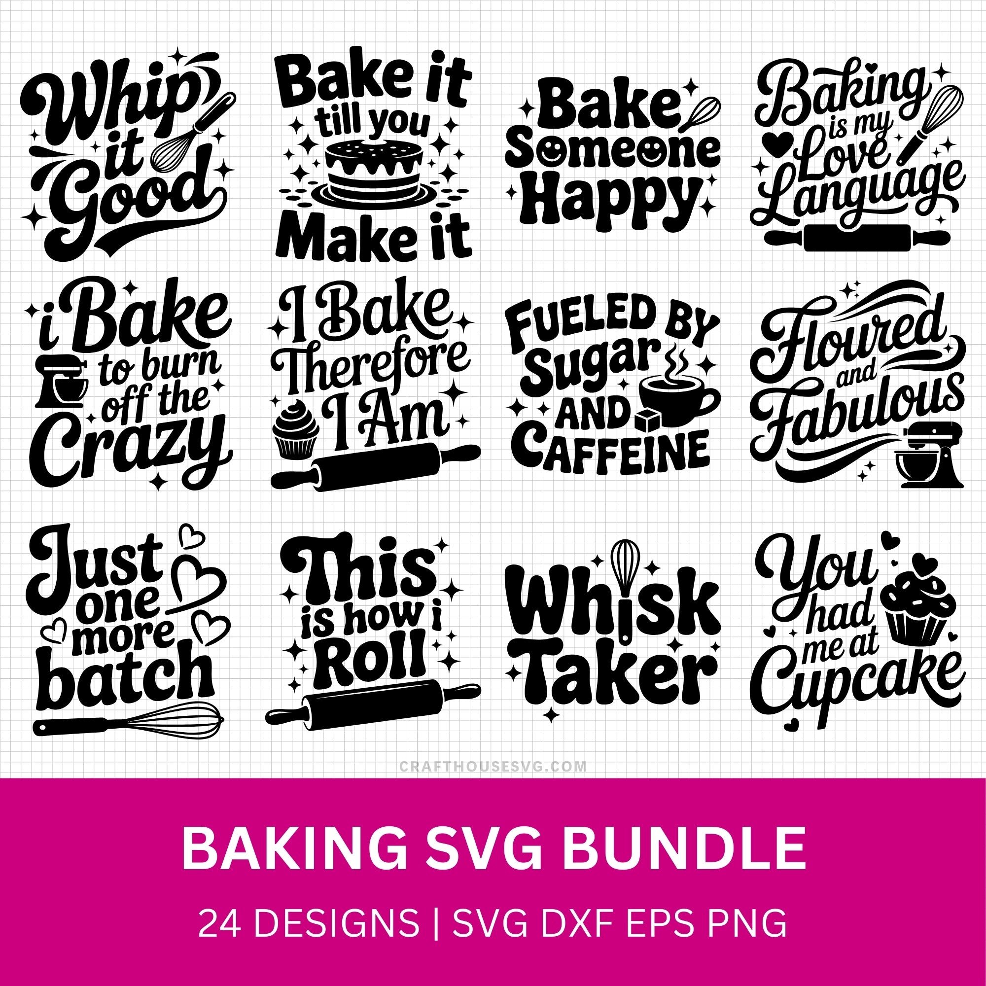 Baking SVG Bundle - Free and Premium Files – Craft House SVG