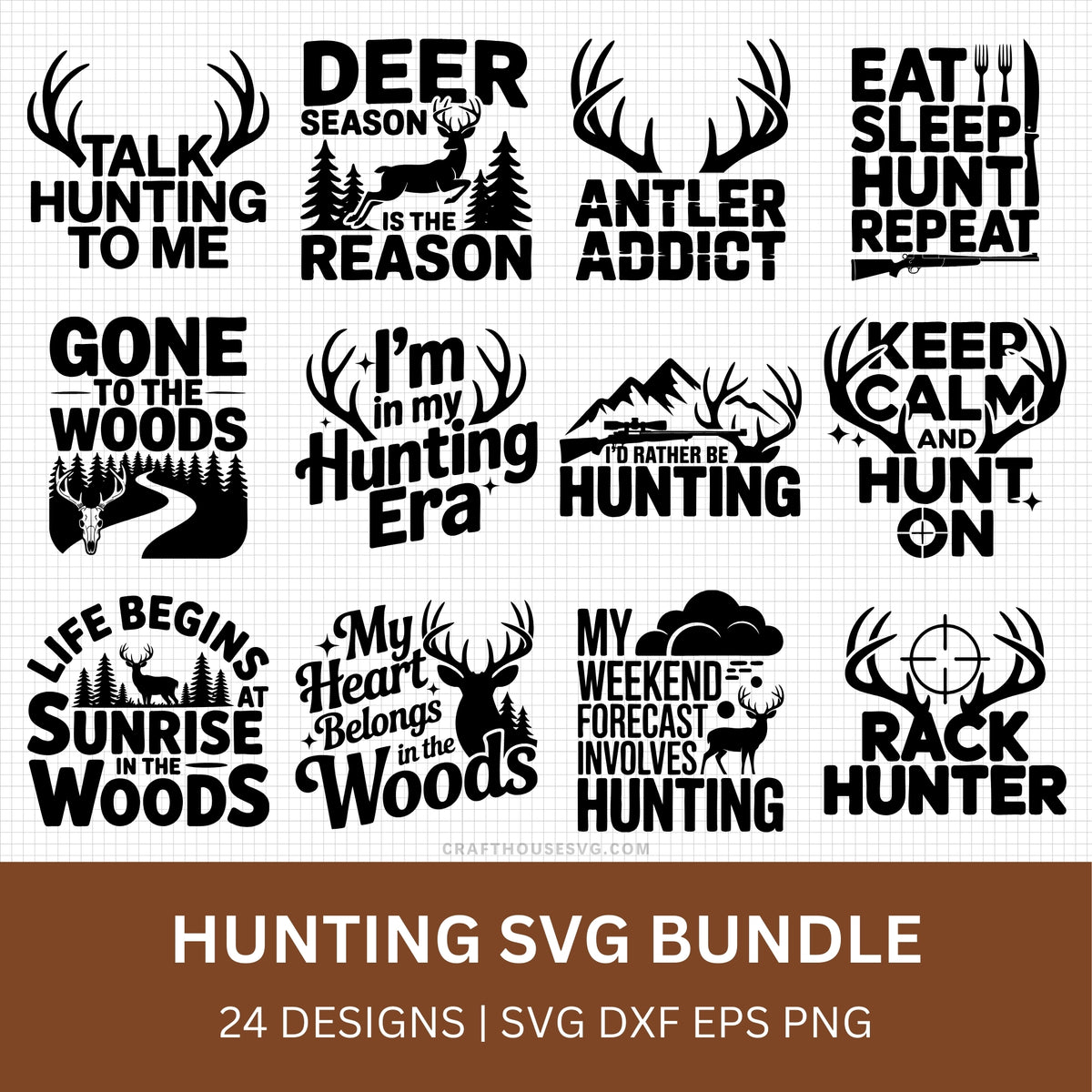 Hunting SVG Bundle - Free and Premium Files – Craft House SVG