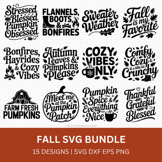 Fall Autumn SVG Bundle