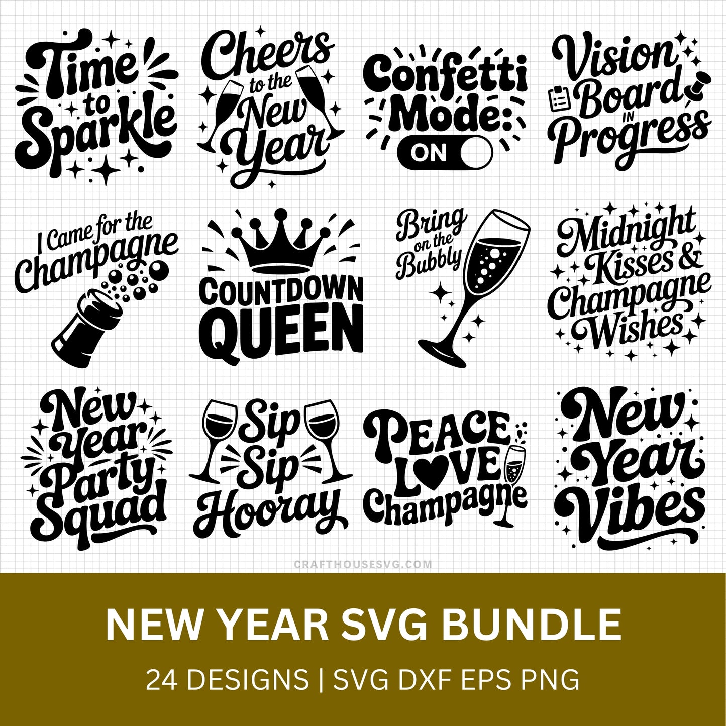 New Year SVG Bundle