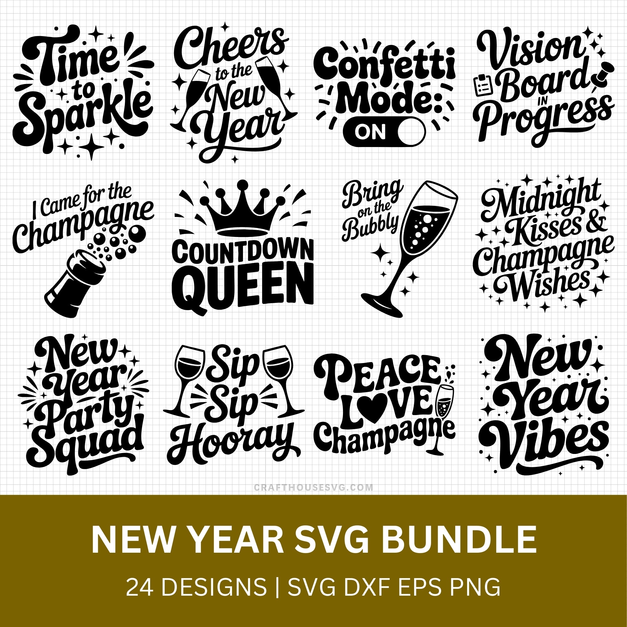 New Year SVG Bundle