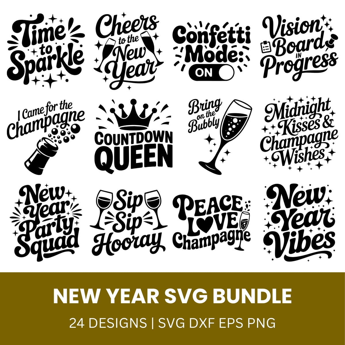 New Year SVG Bundle