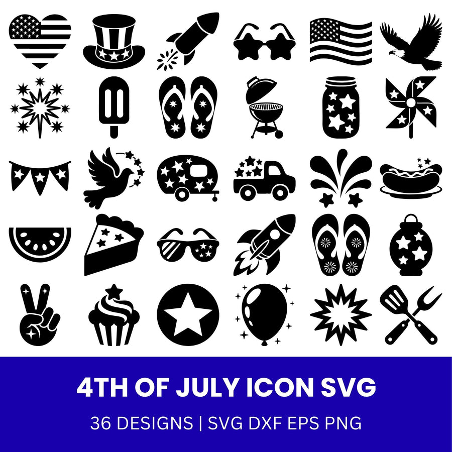 4th of July Icon SVG Bundle