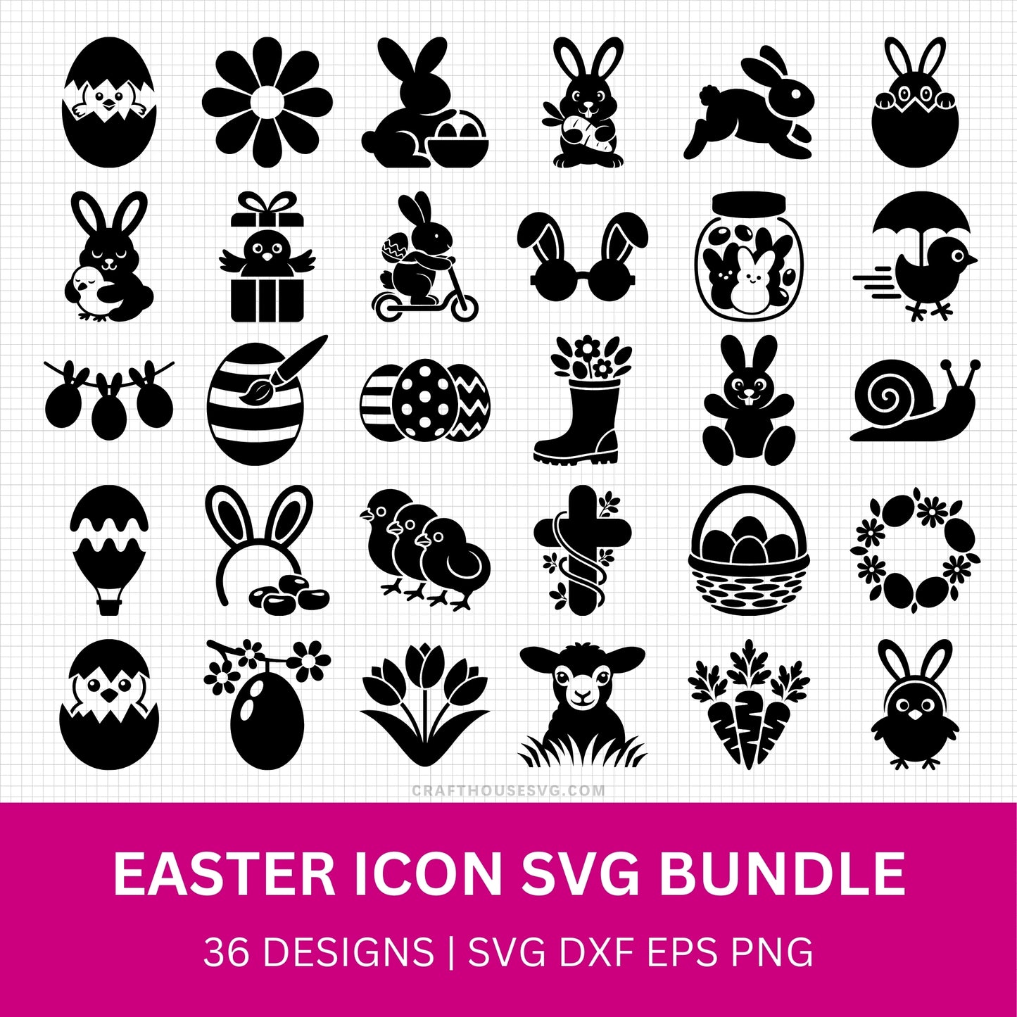 Easter Icon SVG Bundle