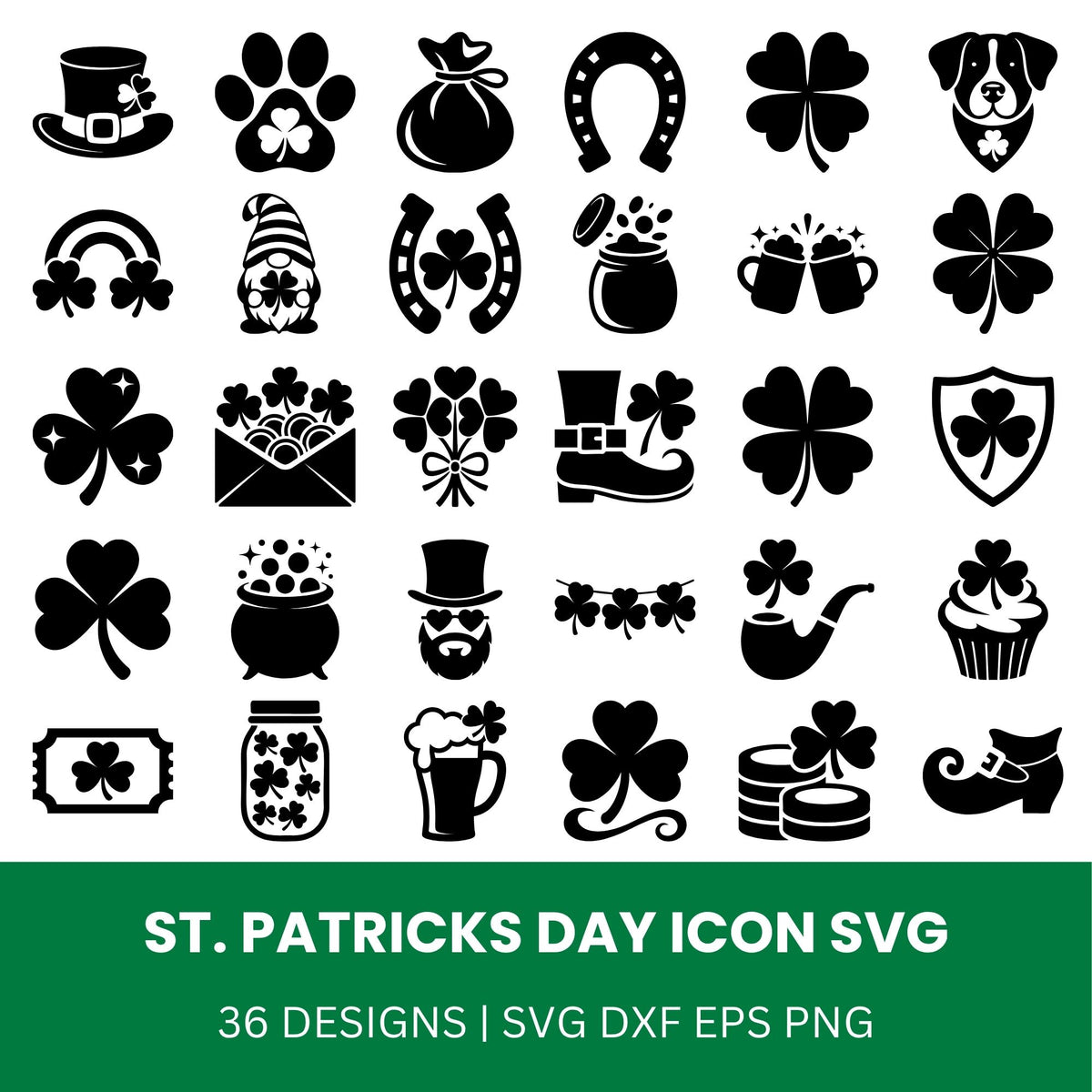 St Patricks Day Icon SVG Bundle