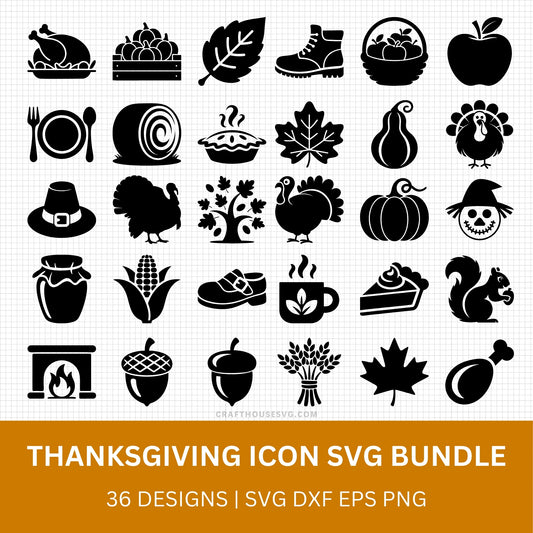 Thanksgiving Icon SVG Bundle