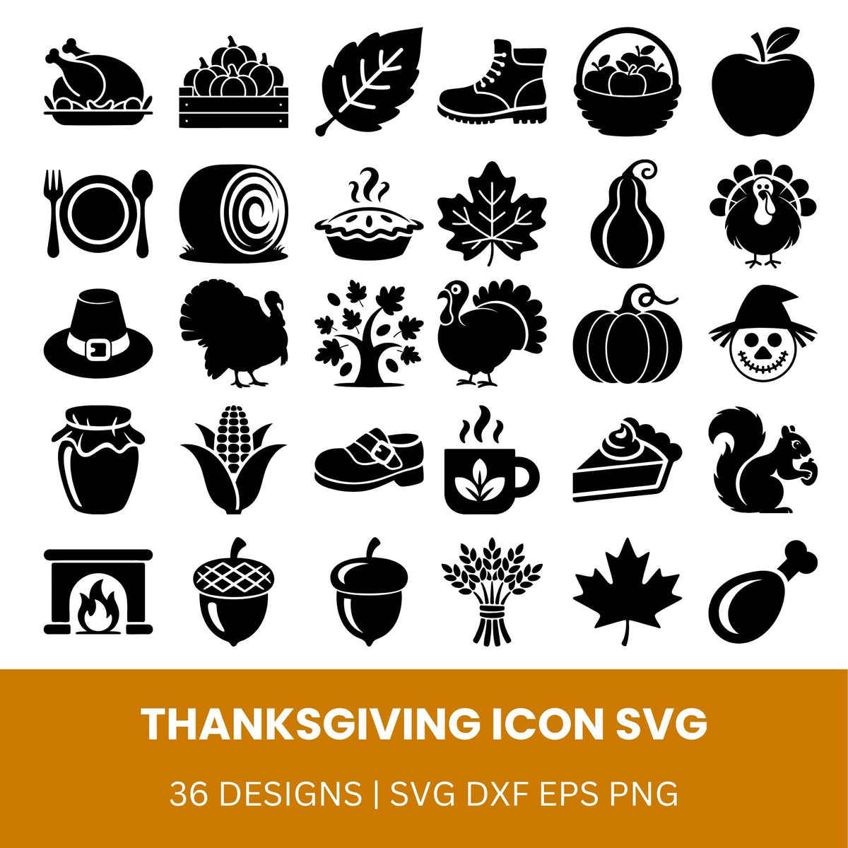 Thanksgiving Icon SVG Bundle