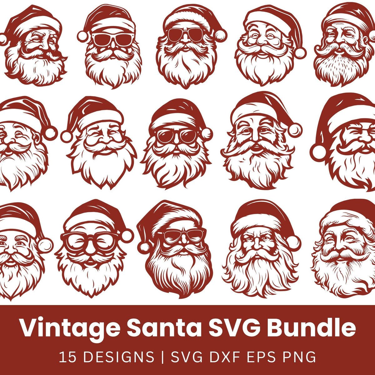 Vintage Santa SVG Bundle