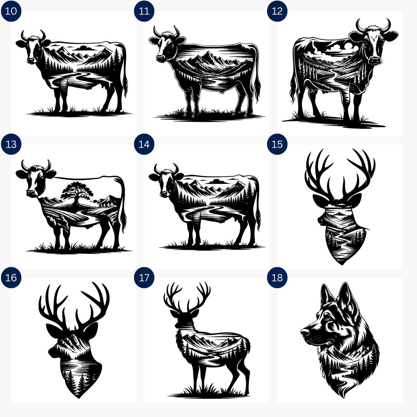 Animal Silhouette SVG Bundle