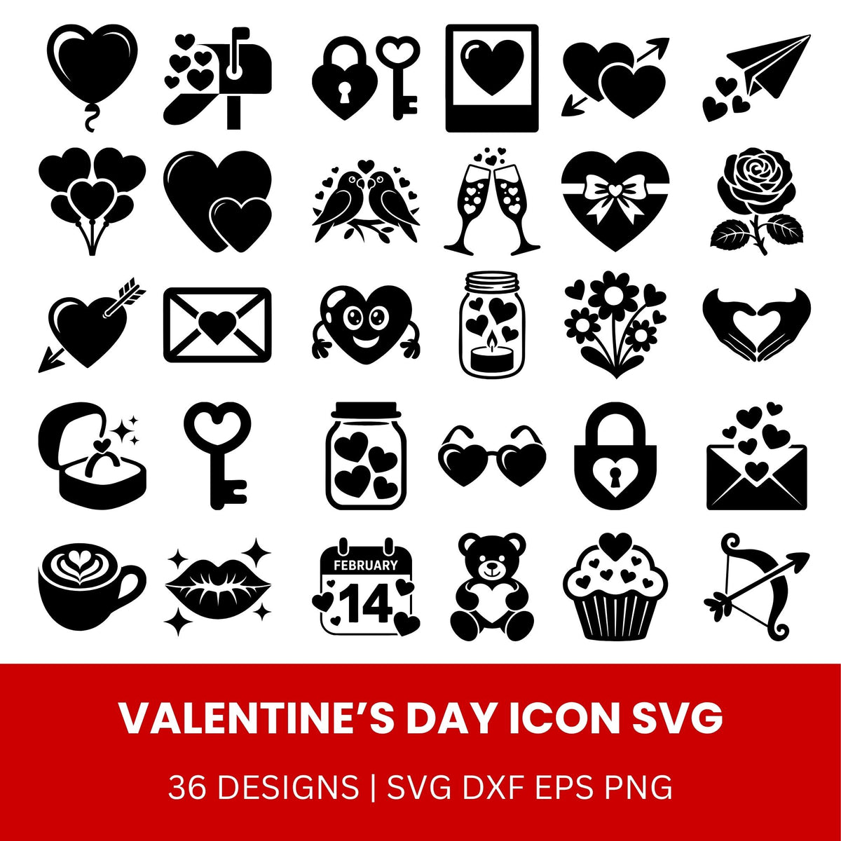 Valentines Day Icon SVG Bundle