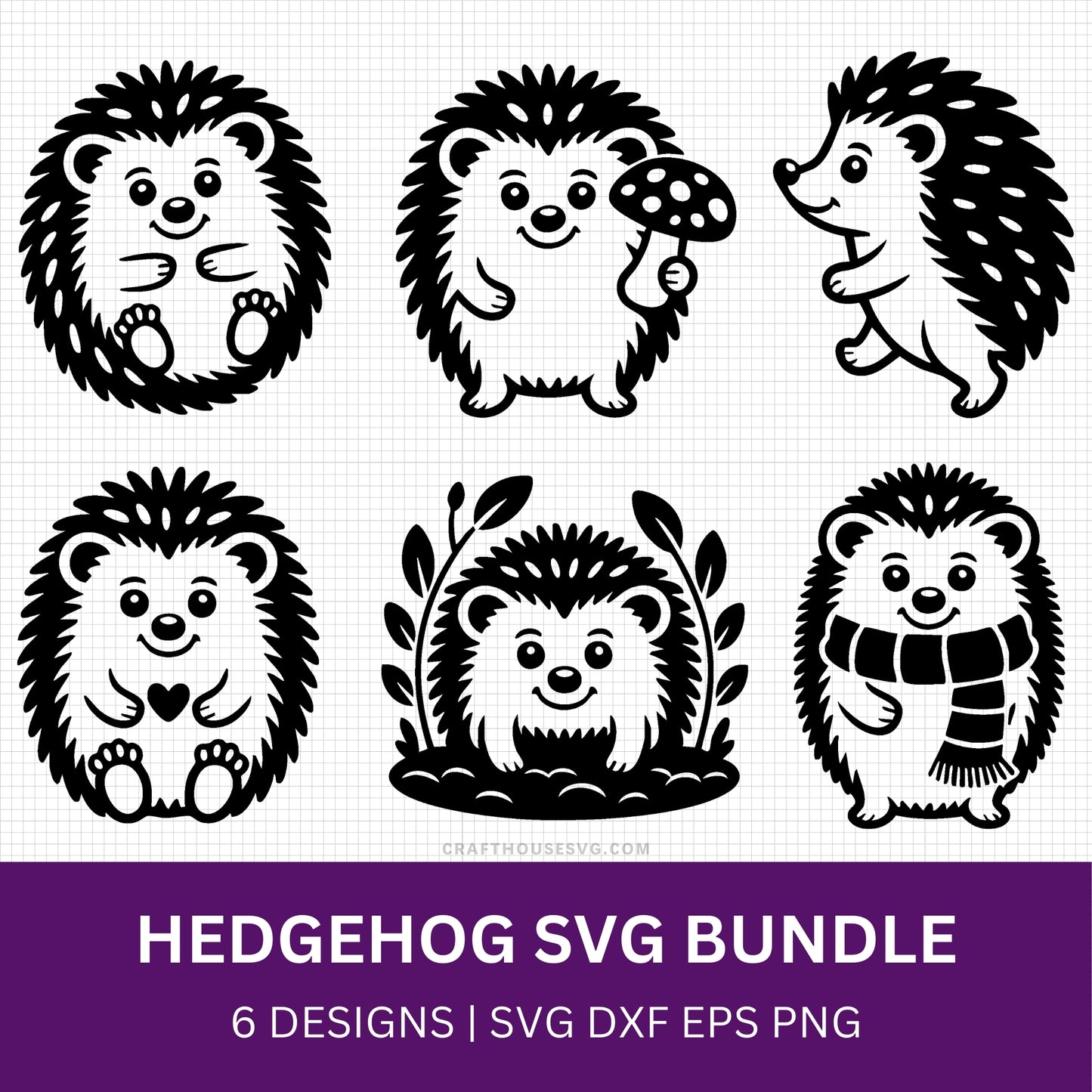 Hedgehog SVG Bundle