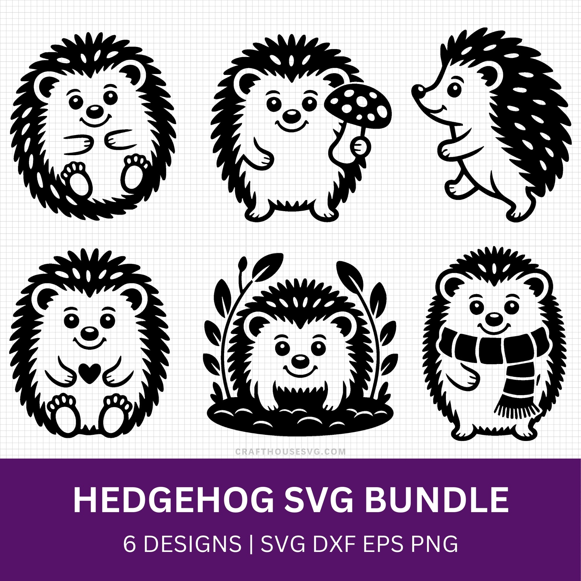 Hedgehog SVG Bundle