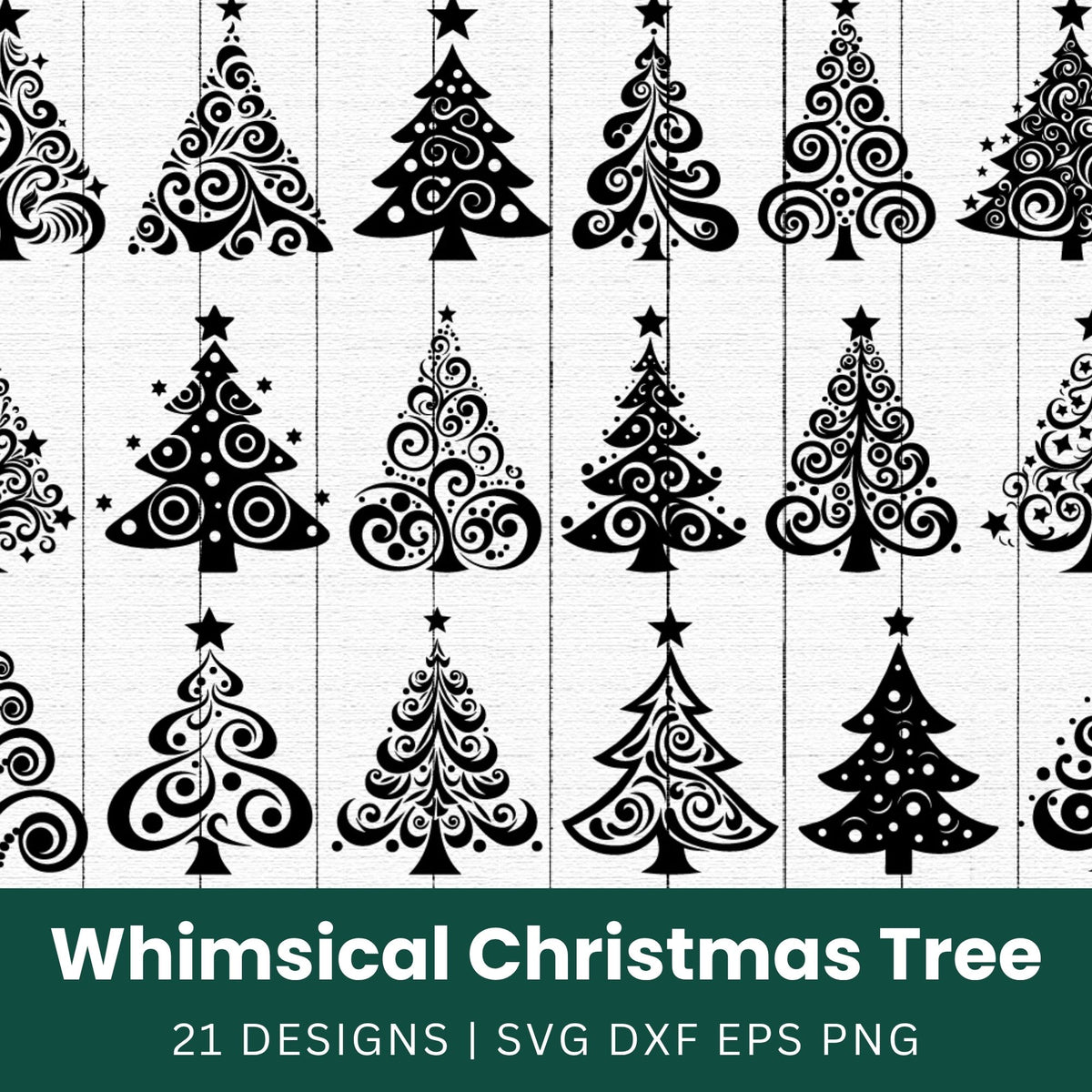 Whimsical Christmas Tree SVG Bundle