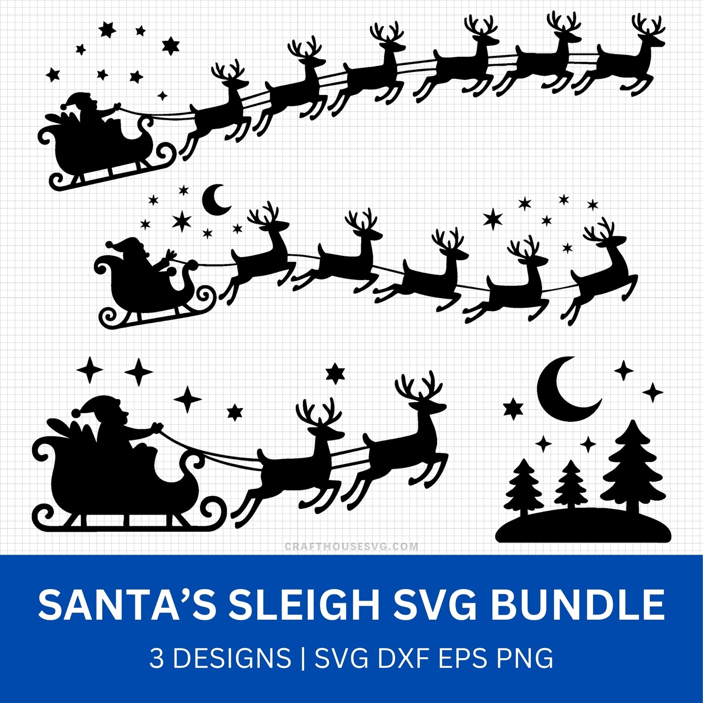Santa's Sleigh SVG Bundle