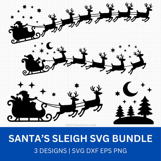 Santa's Sleigh SVG Bundle