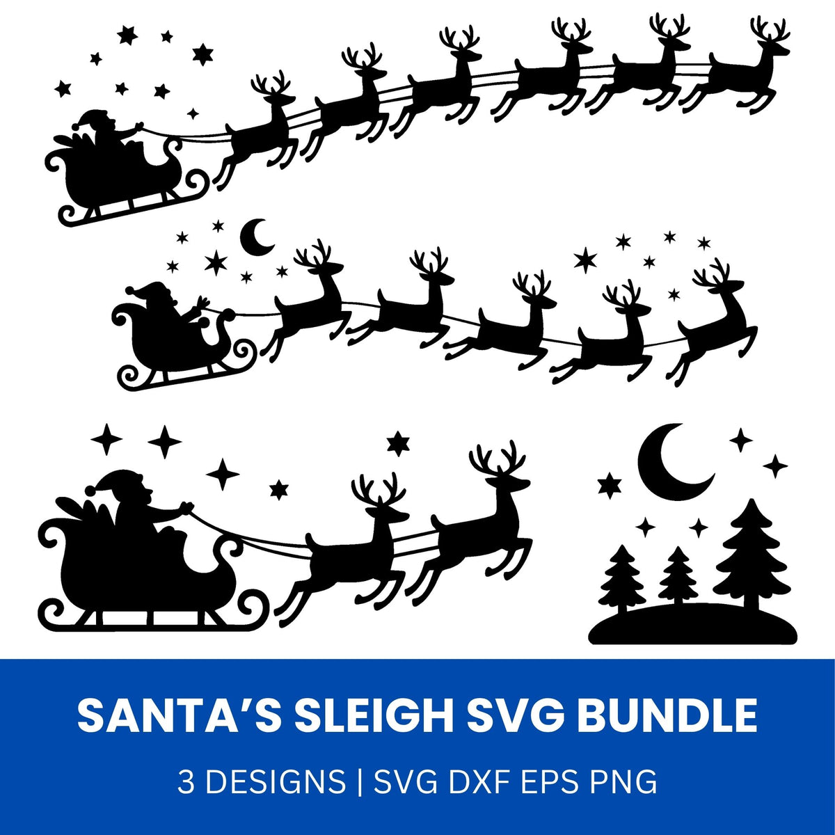 Santas Sleigh SVG Bundle