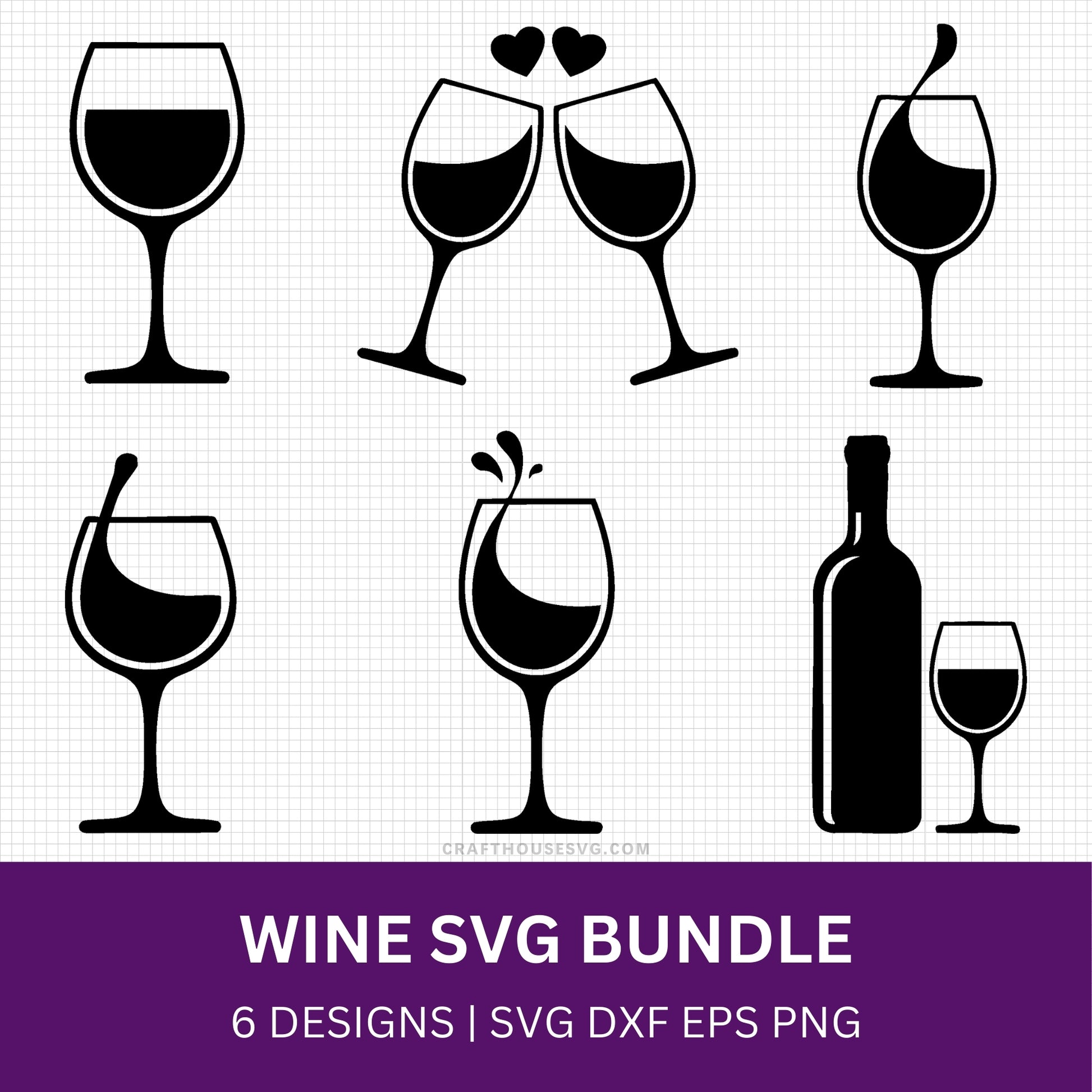 Wine SVG Bundle - Craft House SVG