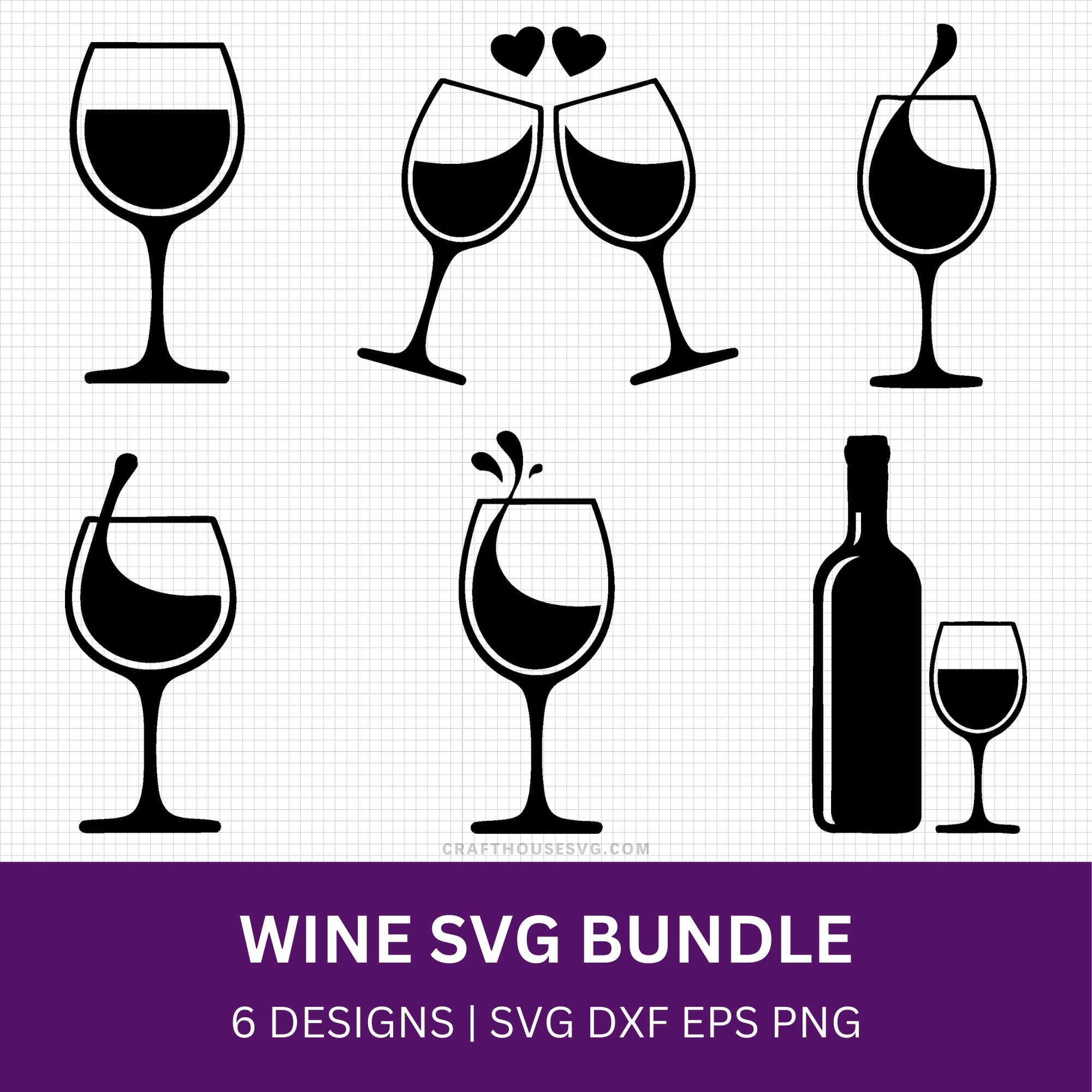 Wine SVG Bundle - Craft House SVG