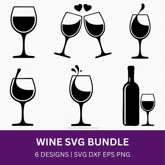 Wine SVG Bundle - Craft House SVG