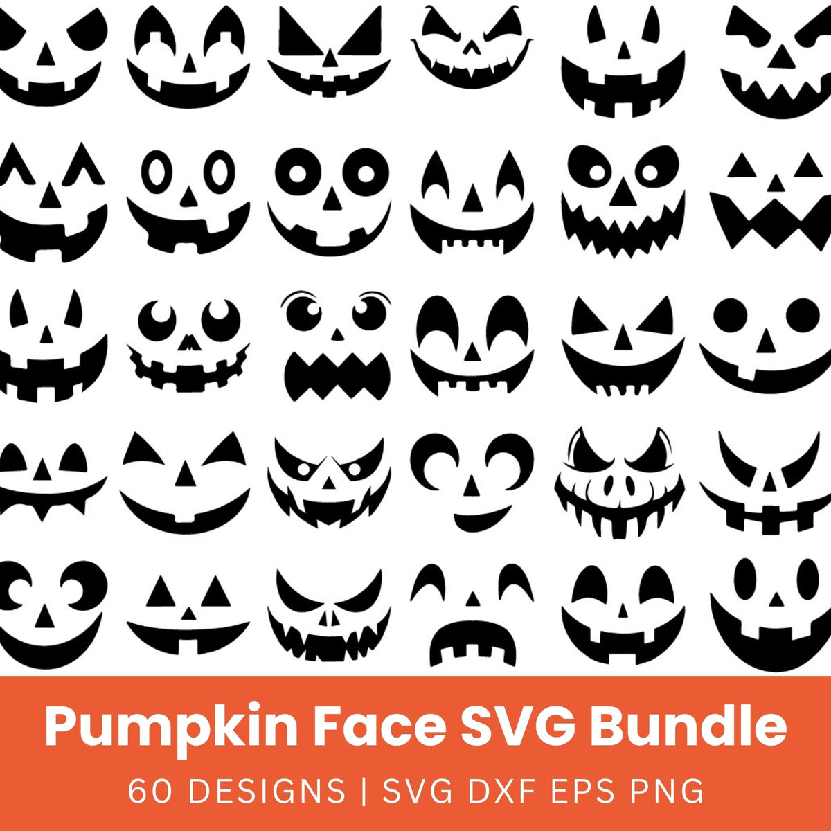 Pumpkin Face SVG Bundle