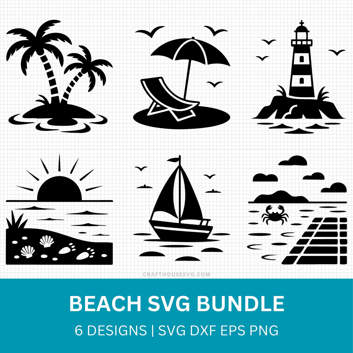 Beach SVG Bundle | Craft House SVG