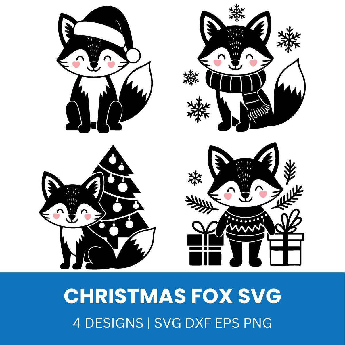 Christmas Fox SVG Bundle
