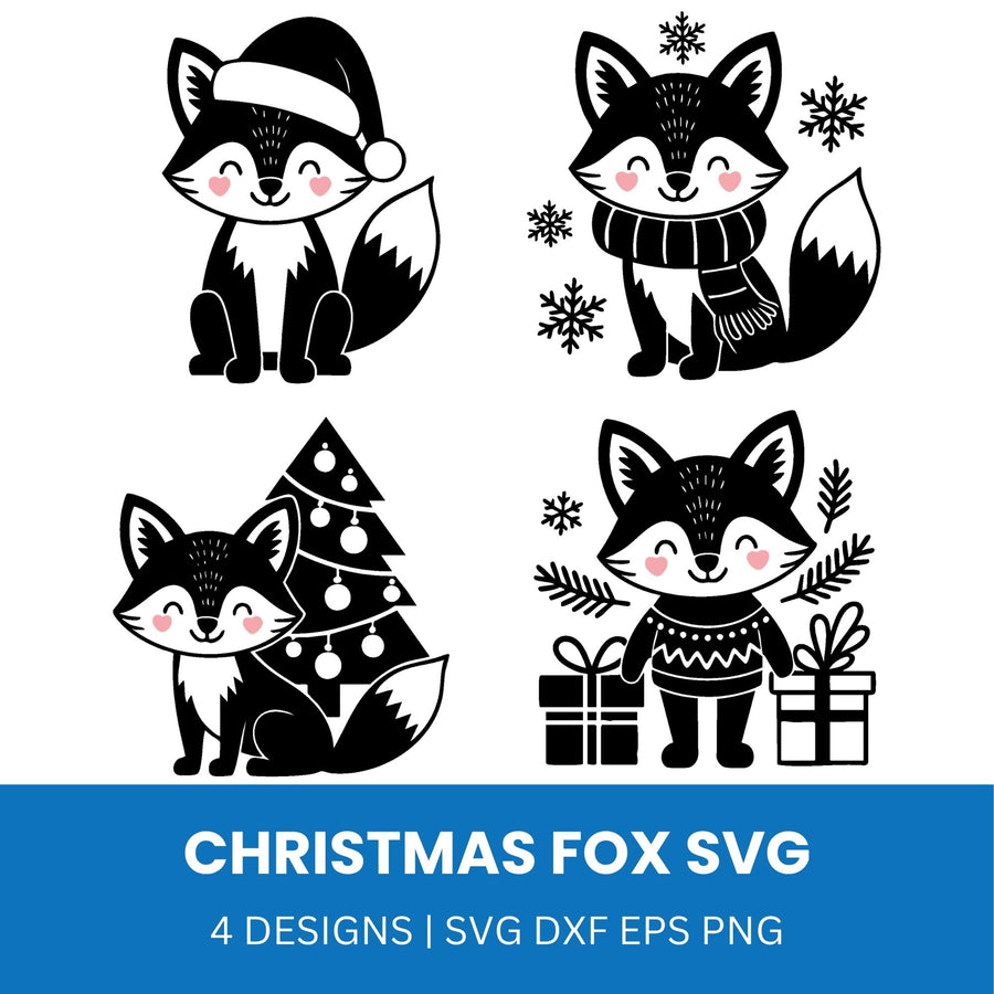 Christmas Fox SVG Bundle