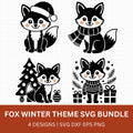 Winter Theme Fox SVG Bundle - Craft House SVG