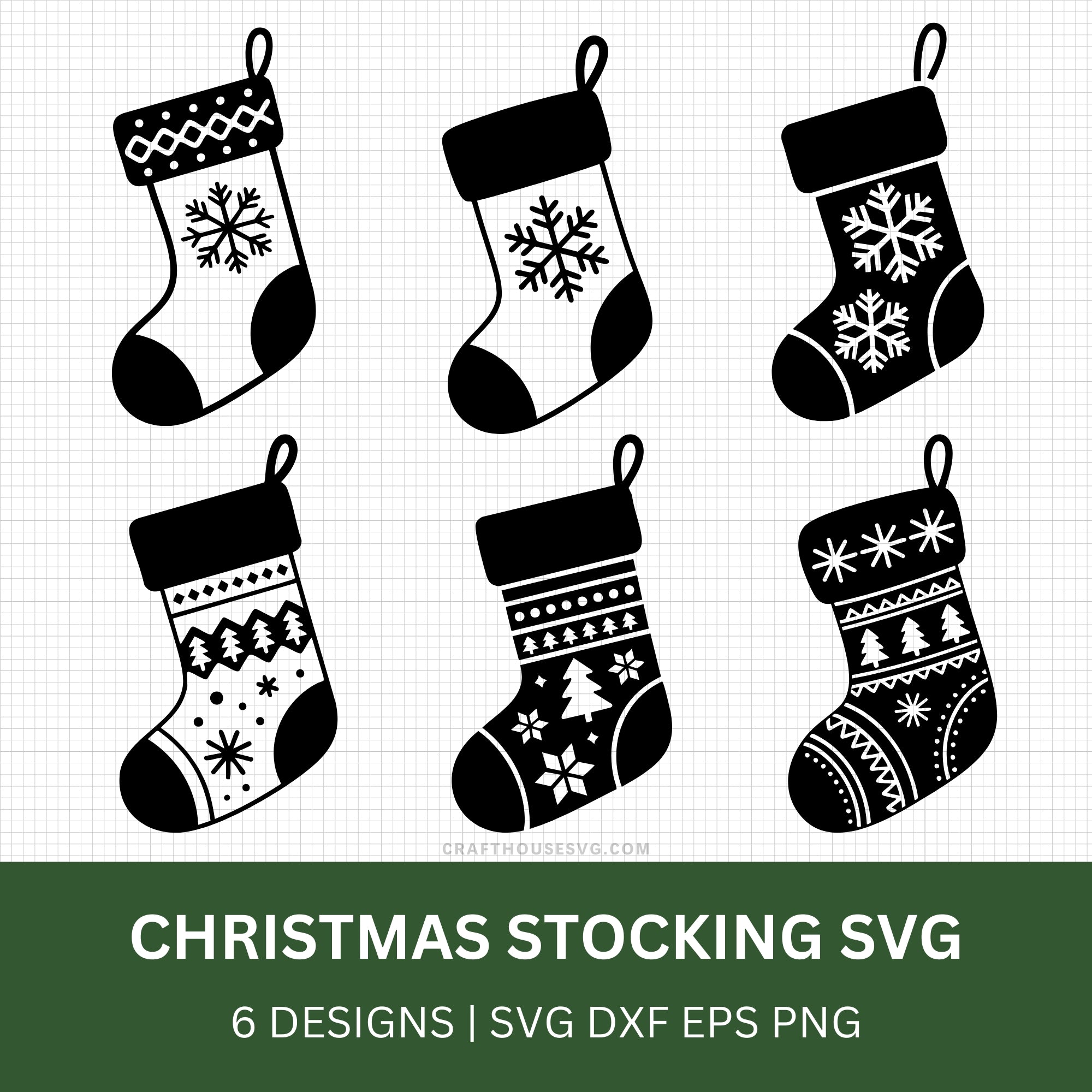Christmas Stocking SVG Bundle - Craft House SVG