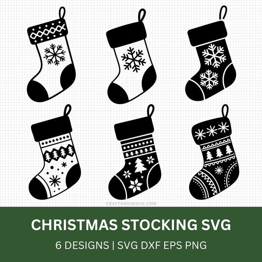 Christmas Stocking SVG Bundle