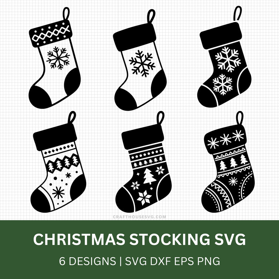 Christmas Stocking SVG Bundle - Craft House SVG