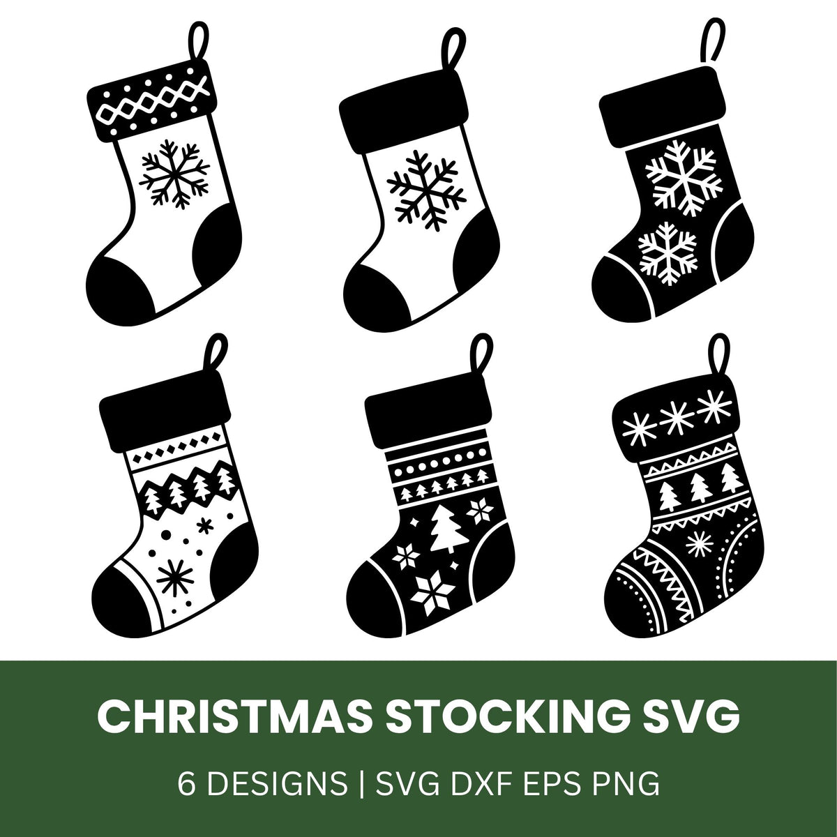 Christmas Stocking SVG Bundle